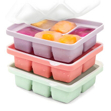 Nelbons 3Pcs Ice Cube Tray,Easy-Release Silicone Large Ice Moulds with Removeable Lids,Perfect for Chilled Drinks,Freezer,Baby Food,Whiskey and