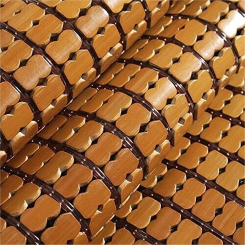 Bamboo Summer Sleeping Mat Cooling Breathable Foldable Bed Pad for Double Bed 1.5x1.95m 2