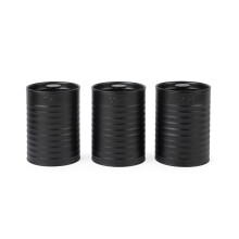 Russell Hobbs Ribbed 3-Piece Canister Set ? Set of 3 Kitchen Storage Canisters for Tea, Coffee and Sugar, Durable Powder-Coated Steel, Pull Top Lids,
