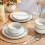 HaWare 12 Piece Dinner Set, Stoneware Dinnerware Set for 4, Reactive Glaze Dining Ware Include Plates and Bowls, Chip and Scratch Resistant, Microwave 3