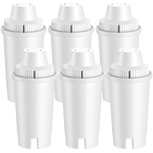 6 Universal Water Filter Cartridge Compatible with Brita Classic Water Filter Jug, Brita Jugs, Dispensers, Classic OB03, Everyday, UltraMax, Metro+,