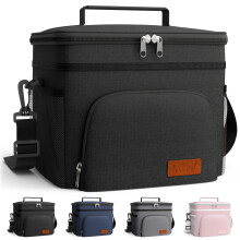 HOTOR Insulated Lunch Box for Men & Women - Leak-Proof Cooler Lunch Bag with 4 Pockets, Adjustable Strap, Ideal for Work, Picnic, Travel - Medium,
