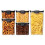 Sistema Sistema Ultra Square Airtight Pantry Storage Containers | Assorted Capacity Food Storage Solution | Stackable | Locking Clips | BPA-Free | Clear with 1