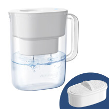 Waterdrop Lucid Water Purifier Water Filter Jug with 1?90 Days Filter, 3.5L, Reduces Fluoride, Chlorine and More, NSF Certified, BPA Free, White