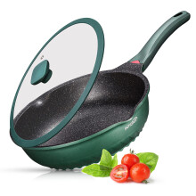 INTIGNIS Deep Non-Stick Frying Pan with Lid ? 3-in-1 Saut? Pan, Skillet & Mini Wok ? GREBLON Ceramic Coating | Induction Hob Safe | Stainless Steel