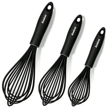 Anaeat Silicone Balloon Whisk, Perfect for Non-Stick Cookware, Milk and Egg Beater Blender, Heat Resistant Kitchen Whisks for Whisking, Cooking,