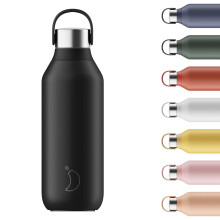 Chilly's Series 2 Water Bottle - Vacuum Insulated Stainless Steel Water Bottle with Soft Collar & Carry Loop, Thermal Flask For Hot & Cold Drinks -