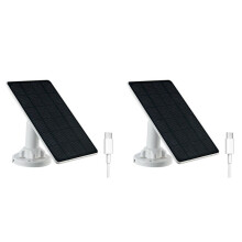 2X 3W Solarmodul für Überwachungskamera im Außenbereich, IP65, Wasserdicht, mit 3 Meter Ladekabel zum Aufladen der Außenkamera,C