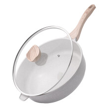 Kordisen Nonstick Ceramic Deep Frying Pan, 30 cm Non Toxic Large Skillet with Lid, Healthy Jumbo Cooker, Saute Pan for Cooking, Induction Cookware,