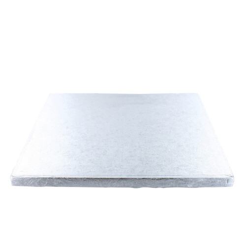 Culpitt 12" Square Silver Cake Drum Board - Pack of 5 (Individually Wrapped) 2
