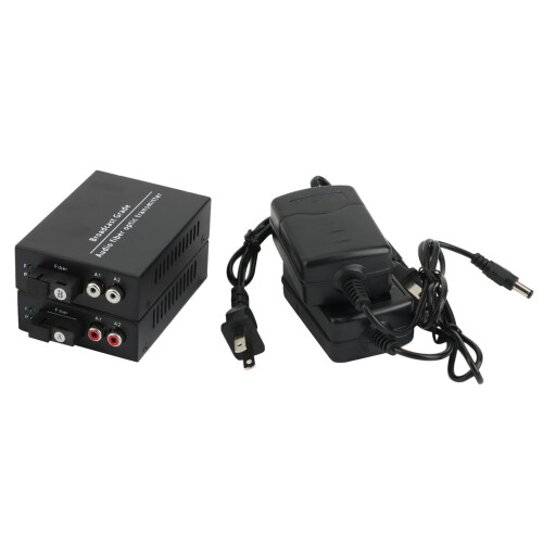 2CH Audio over Fiber Optic Media Converters - Singlmode Fiber  20Km Multimode 500M for Broadcasting Intercom System