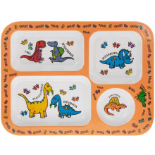 Lesser & Pavey LP42488A Dinosaur Plate Tray, Melamine, 30 x 23 x 2cm