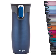 Contigo West Loop Autoseal Travel Mug, Stainless Steel Thermal Mug, Vacuum Flask, Leakproof Tumbler, Coffee Mug with BPA Easy-Clean Lid, 470 ml,