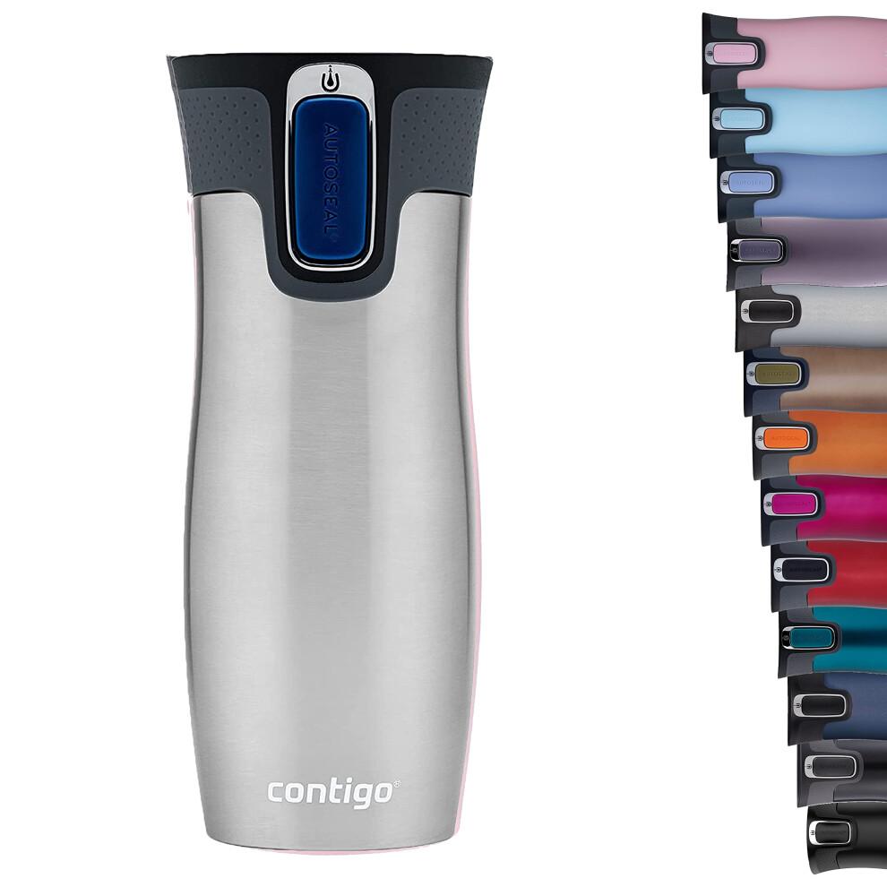 Contigo West Loop Autoseal Travel Mug, Stainless Steel Thermal Mug, Vacuum Flask, Leakproof Tumbler, Coffee Mug With Bpa Easy-Clean Lid, 470 Ml