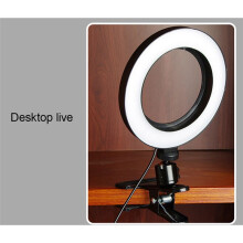 16Cm Selfie Ring Light for Laptop Computer Desktop Ring Lamp Video Conference Lighting with Tripod Phone Holder Clip