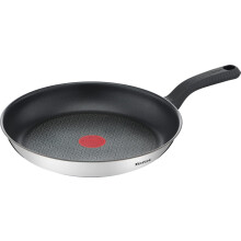 Tefal Comfort Max 26cm Stainless Steel Frying Pan, Durable Non-Stick Pan with Thermo-Spot Heat Indicator, Induction Compatible Base, Comfortable Grip
