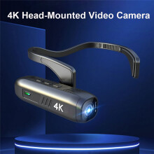 Câmera Montada Na CabeçA 4K 30FPS VestíVel Câmera de VíDeo WiFi Filmadora Webcam Lente Angular Bateria Controle de APP