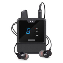 UHF IEM Wireless in-Ear Monitor System Audio- UHF Rechargeable for Music Audio Monitoring Live Broadcast