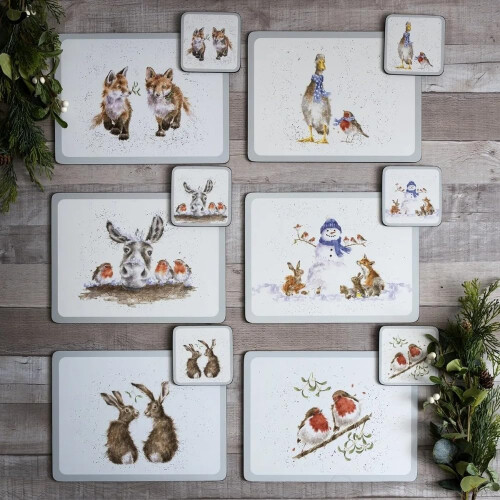 Wrendale Wrendale Designs - 'Square' Christmas Coasters 2