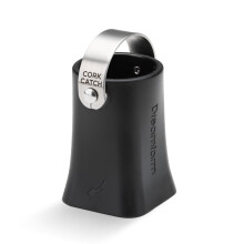 Dreamfarm Champop Safe, Fast, & Easy Champagne Bottle Opener, Cork Popper & Catcher - Black