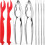 Seafood Tools Set includes 2 Crab Crackers, 2 Lobster Crackers Shellers, 4 Crab Leg Forks/Picks - Nut Cracker Set 1