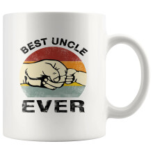 Best Uncle Ever Uncle Gifts Niece Nephew Brother Sister Family Fathers Day for New Uncles Guncles Funcles TIO Novelty Ceramic Coffee Mug White (11 oz)