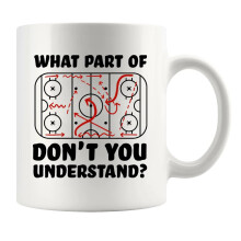 Panvola What Part of Don't You Understand Hockey Player Gifts Funny Sarcastic Coach Gifts For Hockey Ceramic Coffee Mug 11 oz White Novelty Drinkware