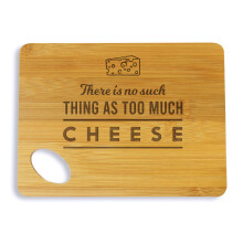 eBuyGB Small Personalised Wooden Cheese Board, There is No Such Thing As Too Much Cheese, Funny Cheese Gift, Serving Cutting Board, Cheese Lover Gifts