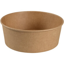 Abena Gastro Paper Bowls, Disposable Bowls for hot Food and Cold Food | 50 Pack | 6.6cm, ?18.7cm | 1100ml | Kraft Disposable Soup Bowls | Disposable