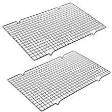 QISF Cooling Rack for Baking,2 Pack Stainless Steel Wire Tray for Cake,Cookie Drying Rack for Cooking, Roasting, Grilling, Drying for Cake Cookies and