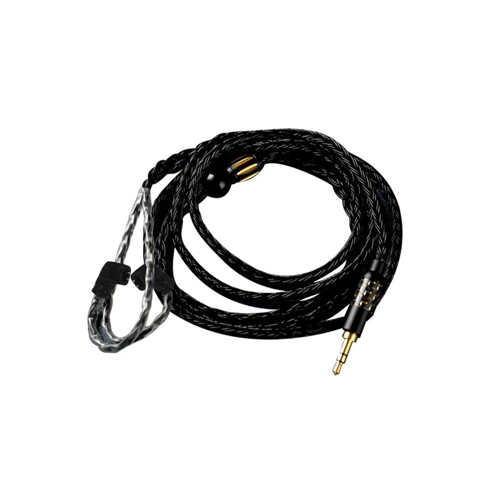 16-Strand Earphone -Plated Wire 3.5Mm Cable Is Suitable For Kz Zs3 Zs4 Edx Zsn Zst Asx Zs10 Zex As16 Edxpro Black/Silver 6032770350423