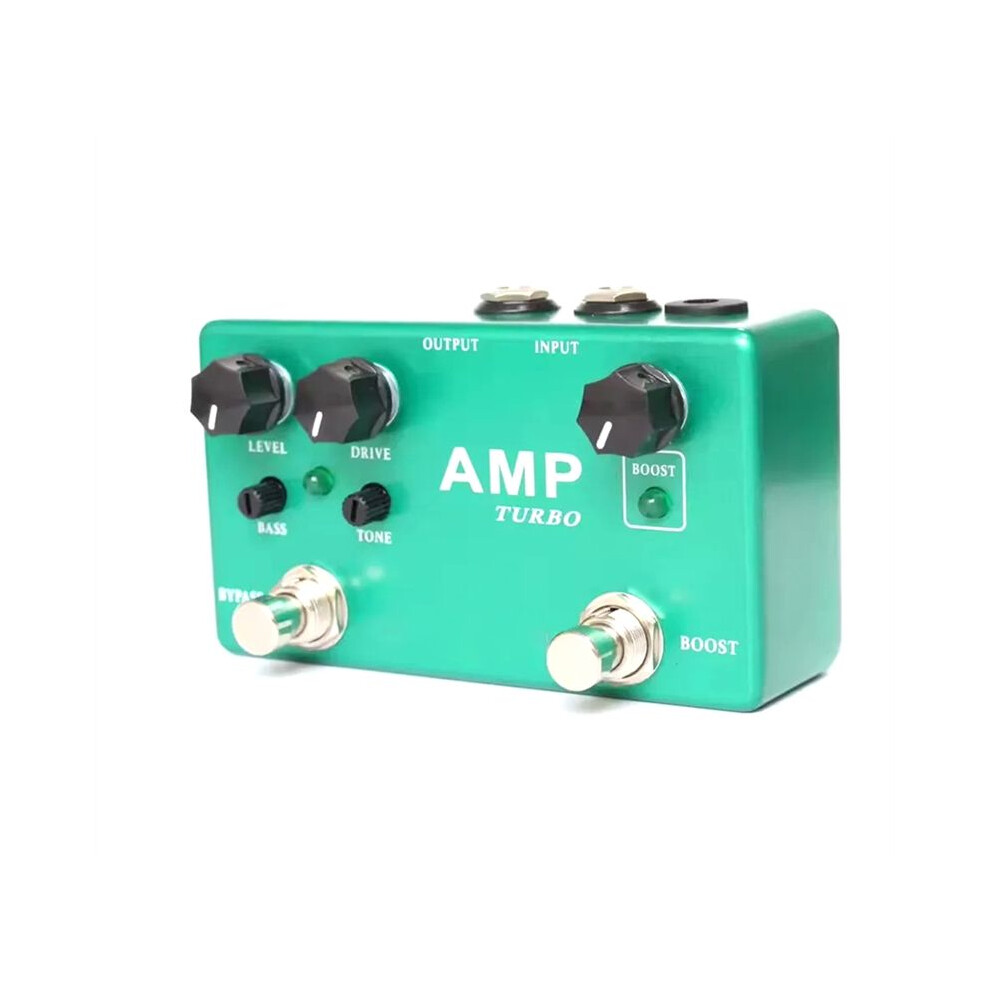 Amp Turbo 2-In-1 Guitar Effect Pedal Boost Classic Overdrive Effects True Bypass Full Metal Shell Guitar Accessories 6033393030099