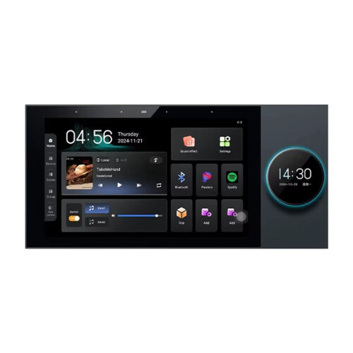 7 Inch Tuya Panel Control 8-Channel Wall Amplifier Touch Screen Intelligent Background Music System Support
