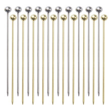 20 PCS Stainless Steel Cocktail Toothpicks, Cocktail Picks for Drinks, Reusable Cocktail Skewers for Drinks, Metal Cocktail Tooth Picks for Appetizers