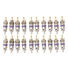 20Pcs Car Air Conditioning Valve Core Pressure Resistant Aluminum Copper Replacement for Benz