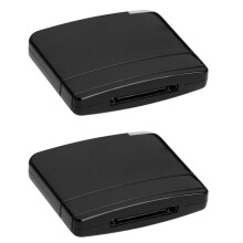 2X A2DP Music Audio 30 Pin Receiver Adapter for Speaker Dock Black