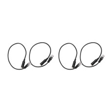 4Piezas 3.5mm Auriculares de Audio Estéreo para Jack Hembra A Macho Línea Cable de Convertidor de Adaptador de Enchufe Rj9