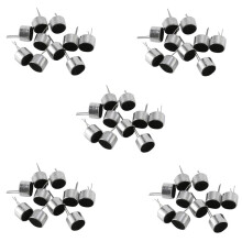 50 Pcs 2 Pin MIC Capsule Electret Condenser Microphone Silver Tone Black