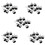 50 Pcs 2 Pin  MIC Capsule Electret Condenser Microphone Silver Tone Black 1