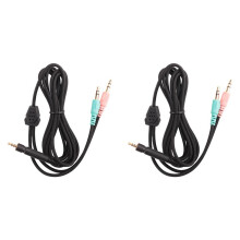 2X Replacement Cable for G4ME ONE GAME ZERO 373D GSP 350 / GSP 500 / GSP 600 Headphones(PC Version 2 Meters)