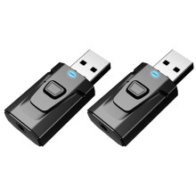 2X 4 in 1 USB Transmitter Receiver with Mic Handsfree Calling 3.5mm Aux RCA Stereo Wireless Audio Adapter