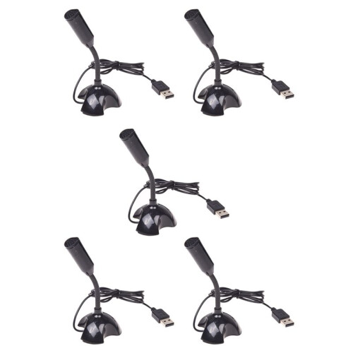 5X USB Microphone Web Flexible Noise Canceling Mic for  PC Computer Laptop Stand