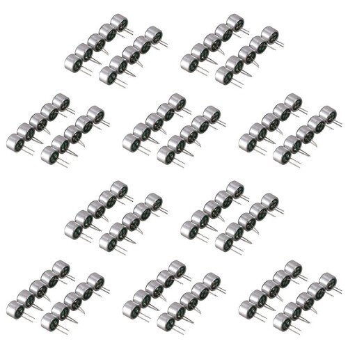 100 PCS 9.7mm x 7mm 2 Pin MIC Capsule Electret Condenser Miniphone 1