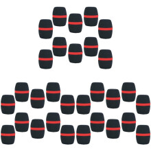 30 Pcs Handheld Stage Microphone Windscreen Foam Mic Cover Karaoke Black