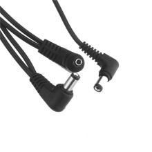 5X Vitoos 3 Wege Elektrode Daisy Chain Harness Kabel Kupferdraht für Gitarreneffekte Netzteil Splitter Schwarz