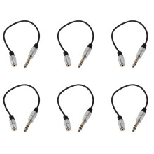 6pcs 1/4 Inch to 3.5mm Stereo Adapter Cable 6.35mm TRS Male to 3.5mm Female Quarter Inch Headphone Jack Converter
