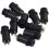 20PCS 3.5MM  Stereo Female Panel Mount Headphone Jack Solder, Black 4 Conductor 6
