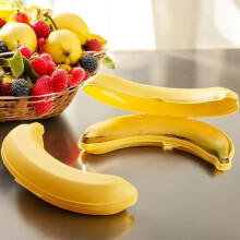 Pro Home 2 Sets Banana Holder 23cm Big Reusable Premium Quality Banana Box 100% BPA Free Dishwasher Safe Banana Case, Banana Protector Saver Carrier,