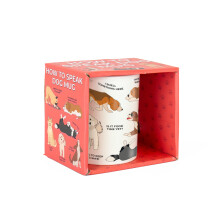 Gift Republic How to Speak Dog Mug ? Cute Ceramic Coffee Cup for Dog Lovers ? Fun Canine Body Language Guide ? Gift-Boxed Novelty Mug, White