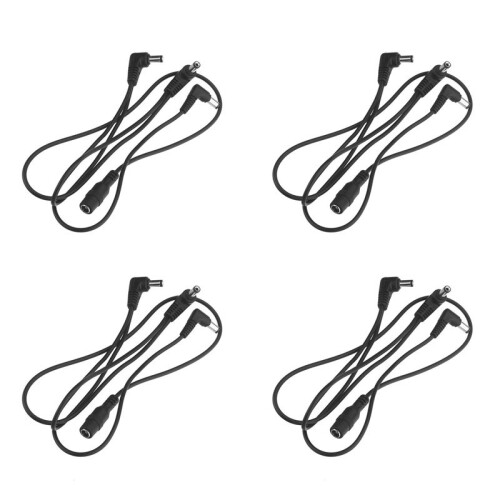 4X 3 Ways Electrode Daisy Chain Harness Cable Copper Wire for Guitar Effects Power Supply Adapter Splitter